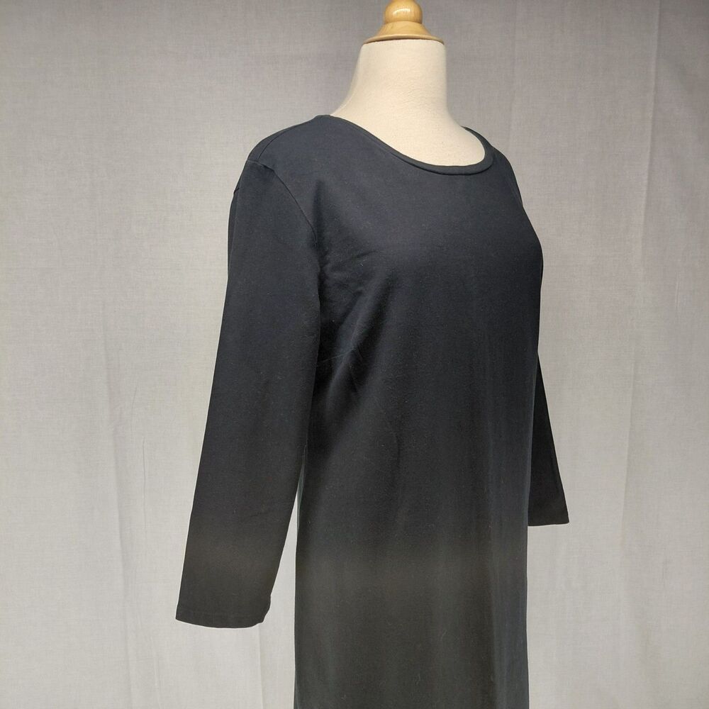 NWOT Old Navy LS Scoop Neck Knee Length Shirt Dress Black Sz XL Tall - Picture 3 of 7